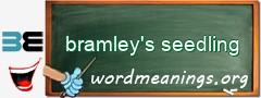 WordMeaning blackboard for bramley's seedling